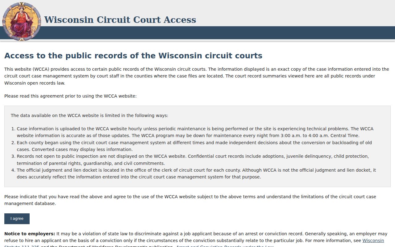 Rock County court docket WCCA navigation